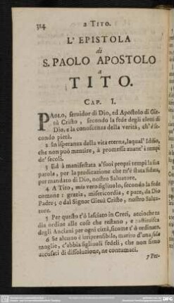 L' Epistola di S. Paolo Apostolo a Tito