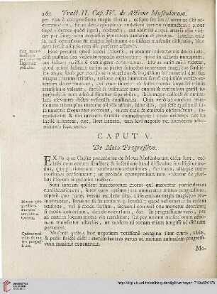 Caput V: De Motu Progressivo