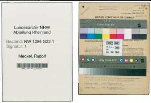Entnazifizierung Rudolf Meckel , geb. 09.09.1899 (Reisender)