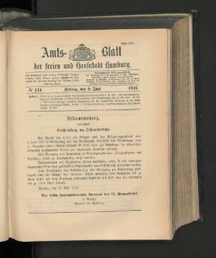 No. 134, 9. Juni 1916