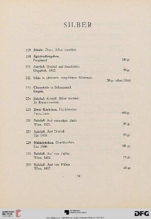 Silber (Nr. 219-248)