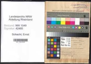 Entnazifizierung Ernst Schacht , geb. 19.12.1903 (Kaufmann)