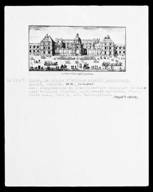 Paris, Palais du Luxembourg, Ansicht der Hauptfassade