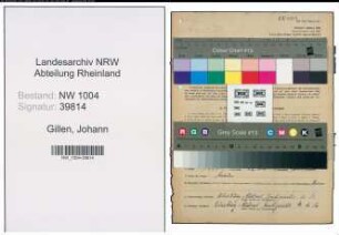 Entnazifizierung Johann Gillen , geb. 23.06.1911 (Friseur)