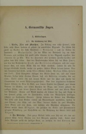 I. Göttersagen
