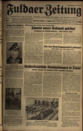 Ausgabe vom Donnerstag, den 05. Januar 1939.