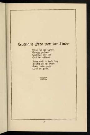25-43, Leutnant Otto von der Linde - Litzmann
