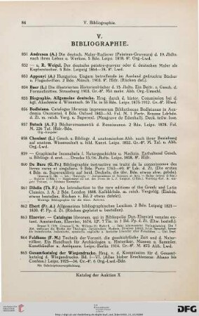 V. Bibliographie (Nr. 851-900)