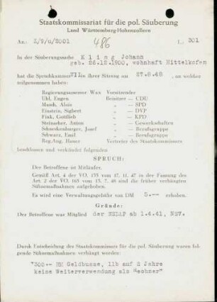 Kling, Johann
