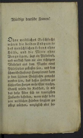 Würdige deutsche Frauen!