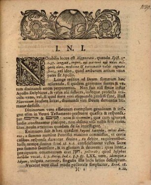 Georgii Wolffgangi Wedelii, Hereditarii In Schwartza ... Facvltatis Medicae h.t. Decani, Propempticon Inaugurale De Qvaesitis Per Urim Et Thummim