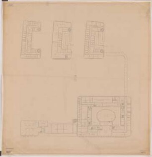 Hotel, Chemnitz: Grundrisse KG Hotel, KG, EG, 2. OG Wirtschaftsgebäude 1:200