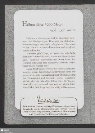 Höhen über 3000 Meter und noch mehr