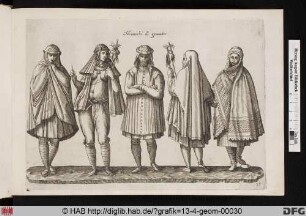 [Frauen aus Granada, in unterschiedlicher Kleidung. Kostümkunde.]
