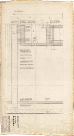 Schneider - Esleben, Paul; Düsseldorf, Berger Allee 25; Mannesmann-Hochhaus, Konzernzentrale der Mannesmann AG, Erweiterung - Pförtnertisch (Schnitt)