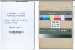 Entnazifizierung Heinrich Gante , geb. 00.00.0000 (Geschaeftsfuehrer)