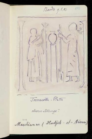 110r Terracotta-Platte "eherne Schlange"