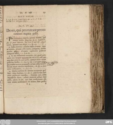 Tit. V. (V. 45.) De eo, qui pro tutore prove curatore negotia gessit.