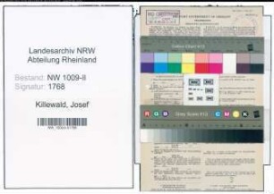 Entnazifizierung Josef Killewald , geb. 25.06.1898 (Postschaffner)