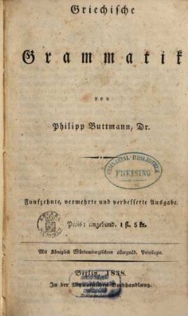 Griechische Grammatik