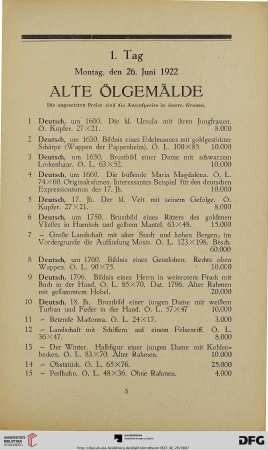 Alte Ölgemälde (Nr. 1-74)