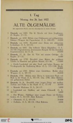 Alte Ölgemälde (Nr. 1-74)