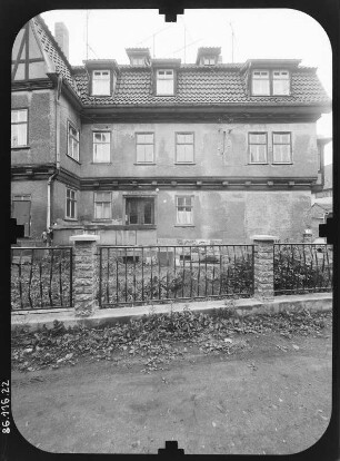 Schmalkalden, Pfaffengasse 12. Wohnhaus. Straßenfront (Teilansicht)