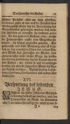 XVI. Verspottung des leidenden Jesus