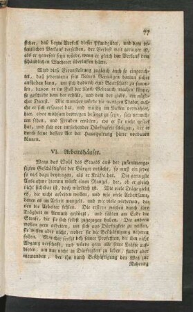 VI. Arbeitshäuser