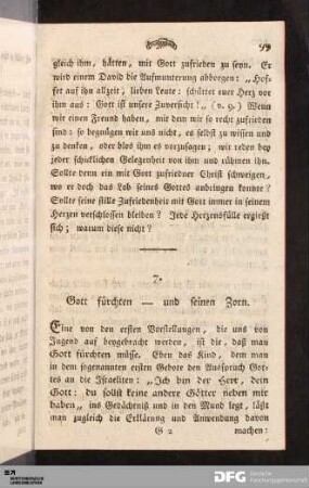 7. Gott fürchten - und seinen Zorn.