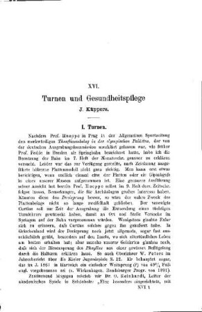 Turnen und Gesundheitspflege