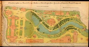 Situationsplan des Ausstellungs-Parkes der Hamburgischen Gewerbe und Industrie Ausstellung von 1889.