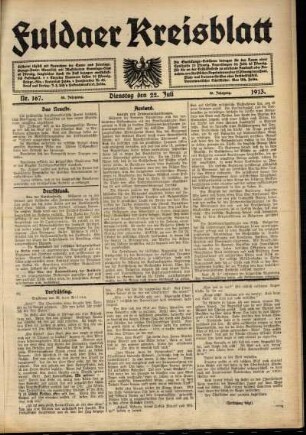 Ausgabe vom Dienstag, den 22. Juli 1913.
