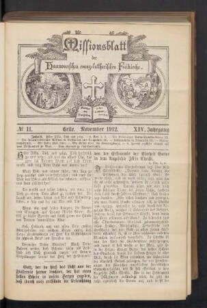 N°. 11. November 1912. XIV. Jahrgang