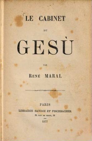 Le cabinet du Gesù