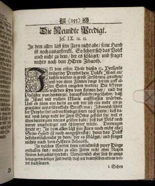 Die Neundte Predigt. Jes. IX. 12. 13.