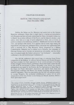 Chapter Fourteen: Batum, The Straits And Egypt (June-December 1886)