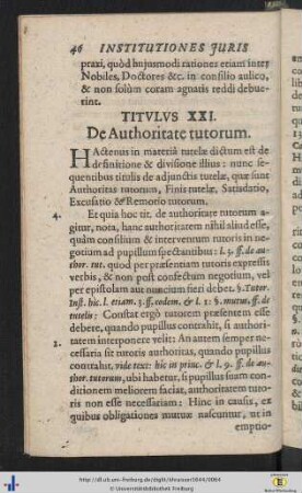 Titulus XXI. - XXVI.