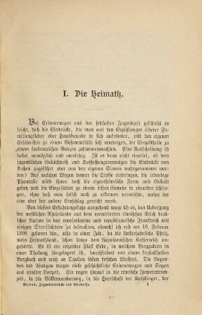 Jugendeindrücke und Erlebnisse : ein historisches Zeitbild