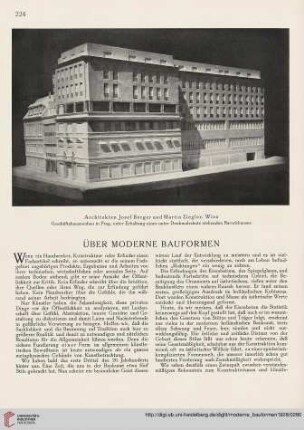 Über moderne Bauformen