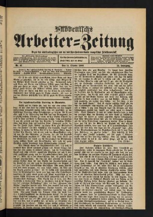 Nr. 41. Den 14. Oktober 1906. - Nr. 45. Den 11. November 1906.