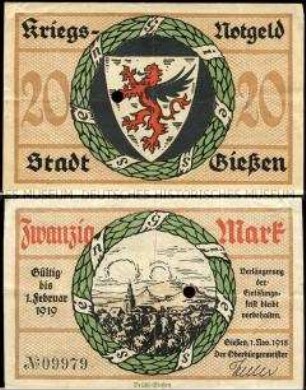 Gießen, Notgeld, 20 Mark