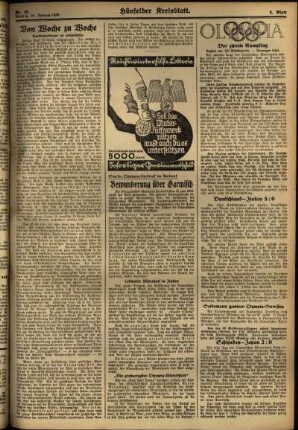 Zweite Ausgabe vom Montag, den 10. Februar 1936.