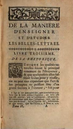 De La Maniere D'Enseigner Et D'Etudier Les Belles-Lettres, Par raport à l'esprit & au coeur. 2