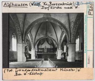 Alfhausen: Kirche nach Westen