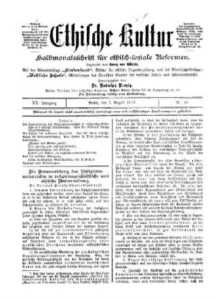 Die Umwandlung des Religionsunterrichts in religionsgeschichtliche und ethische Unterweisung