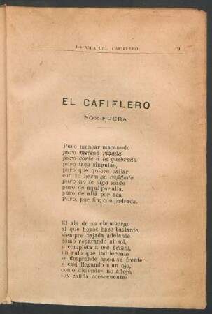 El cafiflero por fuera