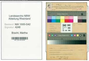 Entnazifizierung Martha Bracht , geb. 07.10.1900 ()