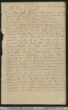 Eigenh. Brief von Friedrich Schleiermacher an August Wilhelm von Schlegel, Berlin, 24.06.1800