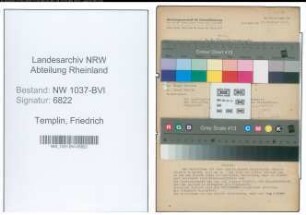 Entnazifizierung Friedrich Templin , geb. 29.07.1901 (Spediteur)